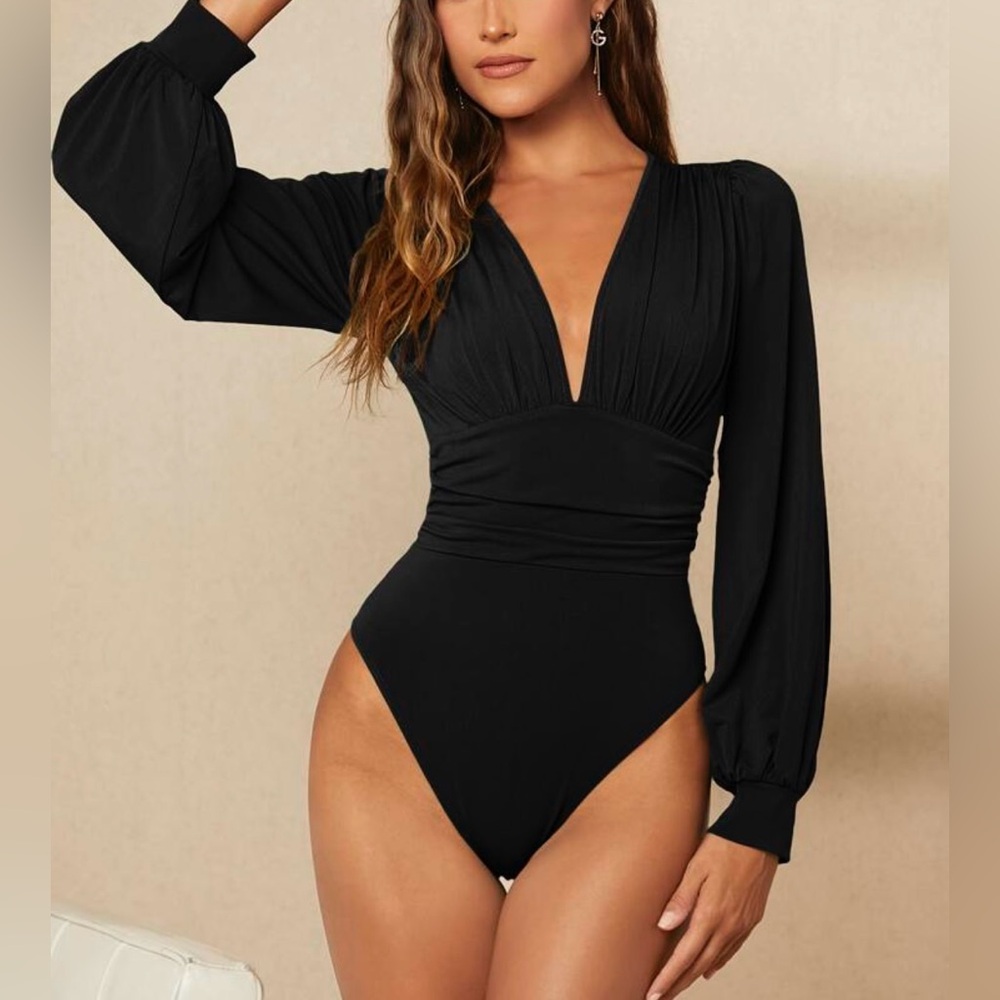 SHEIN Elegant Black Women's Bodysuit